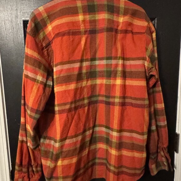 Mens Columbia Orange Yellow Brown Flannel - Picture 3 of 3